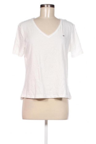 Damen T-Shirt Tommy Jeans, Größe L, Farbe Weiß, Preis 31,54 €