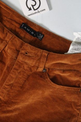 Pantaloni de velvet de femei Amisu, Mărime XS, Culoare Bej, Preț 9,54 Lei