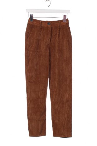 Pantaloni de velvet de femei Bershka, Mărime XXS, Culoare Maro, Preț 14,31 Lei