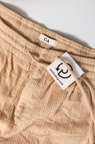 Pantaloni de velvet de femei C&A, Mărime M, Culoare Ecru, Preț 33,39 Lei