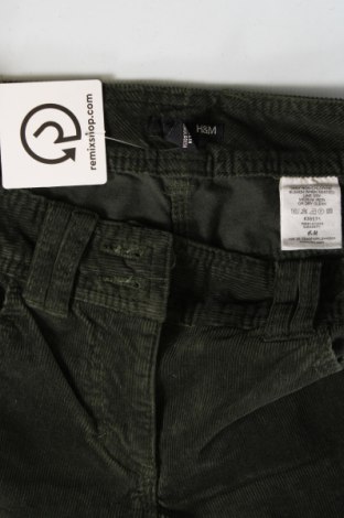 Γυναικείο κοτλέ παντελόνι H&M, Μέγεθος XS, Χρώμα Πράσινο, Τιμή 7,50 €
