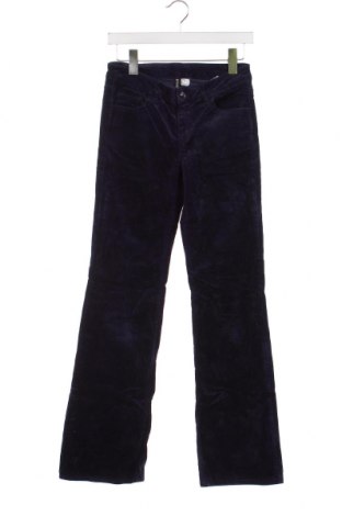 Pantaloni de velvet de femei H&M Divided, Mărime S, Culoare Albastru, Preț 35,29 Lei