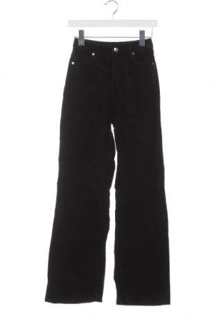 Pantaloni de velvet de femei H&M Divided, Mărime XS, Culoare Negru, Preț 31,48 Lei