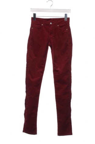 Дамски джинси H&M Divided, Размер XS, Цвят Червен, Цена 18,40 лв.