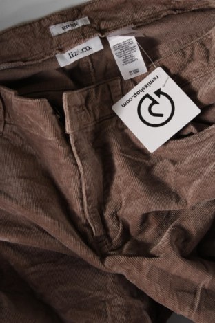 Γυναικείο κοτλέ παντελόνι Liz&co, Μέγεθος L, Χρώμα Καφέ, Τιμή 5,89 €