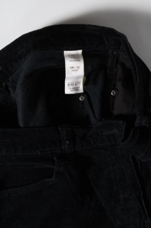 Pantaloni de velvet de femei Marks & Spencer, Mărime L, Culoare Albastru, Preț 18,65 Lei