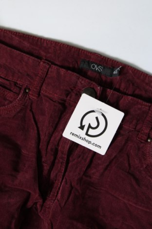 Pantaloni de velvet de femei Oviesse, Mărime XL, Culoare Roșu, Preț 35,29 Lei