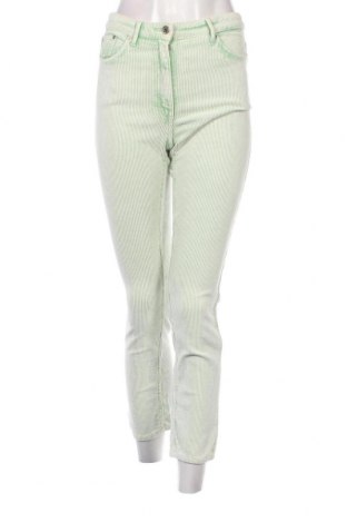 Pantaloni de velvet de femei Weekday, Mărime S, Culoare Verde, Preț 57,24 Lei