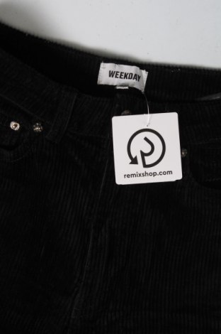 Pantaloni de velvet de femei Weekday, Mărime XS, Culoare Negru, Preț 18,75 Lei