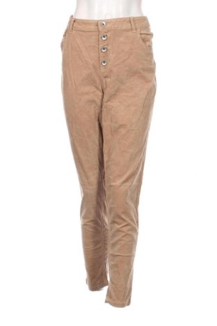 Pantaloni de velvet de femei Yessica, Mărime XL, Culoare Maro, Preț 95,39 Lei