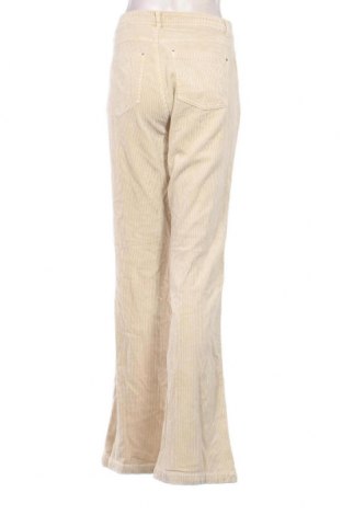 Pantaloni de velvet de femei Zara, Mărime L, Culoare Bej, Preț 35,53 Lei