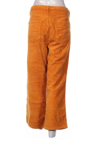 Pantaloni de velvet de femei Zara Trafaluc, Mărime L, Culoare Galben, Preț 88,82 Lei