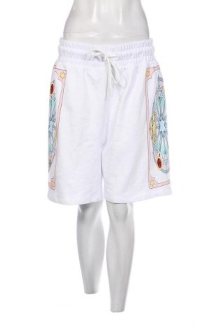 Γυναικείο κοντό παντελόνι Bershka, Μέγεθος XL, Χρώμα Λευκό, Τιμή 16,00 €