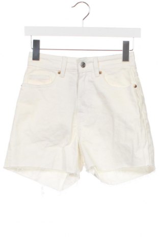Дамски къс панталон H&M, Размер XS, Цвят Бял, Цена 15,50 лв.