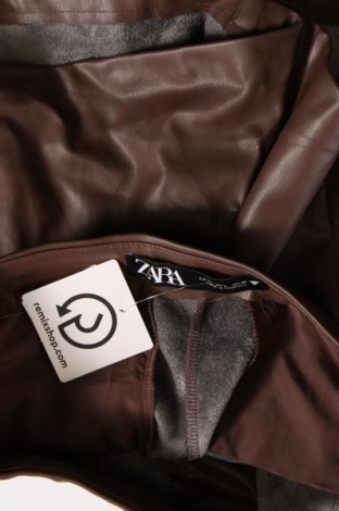 Pantaloni scurți de femei Zara, Mărime L, Culoare Maro, Preț 65,79 Lei