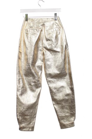 Γυναικείο παντελόνι δερμάτινο Desigual, Μέγεθος XS, Χρώμα Χρυσαφί, Τιμή 79,90 €