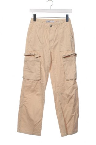Dámské kalhoty  Bershka, Velikost XS, Barva Béžová, Cena  152,00 Kč
