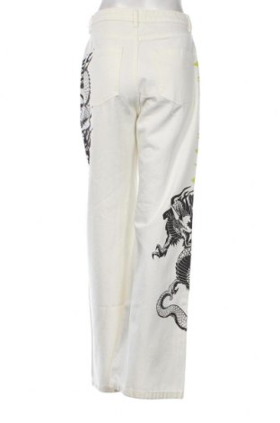 Pantaloni de femei Bershka, Mărime M, Culoare Alb, Preț 89,26 Lei