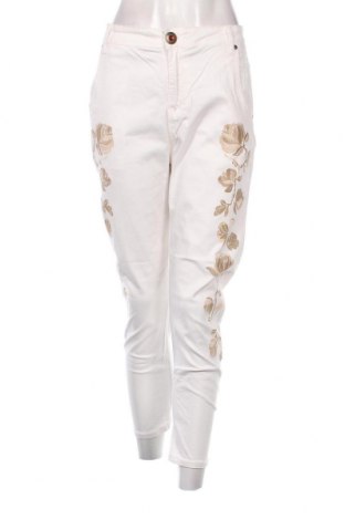 Damskie spodnie Desigual, Rozmiar XL, Kolor Biały, Cena 155,90 zł