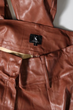 Дамски панталон K design, Размер L, Цвят Кафяв, Цена 4,93 лв.