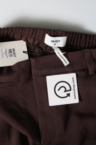 Дамски панталон Object, Размер M, Цвят Кафяв, Цена 21,39 лв.