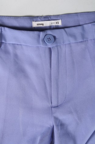 Γυναικείο παντελόνι Sinsay, Μέγεθος XS, Χρώμα Μπλέ, Τιμή 5,02 €