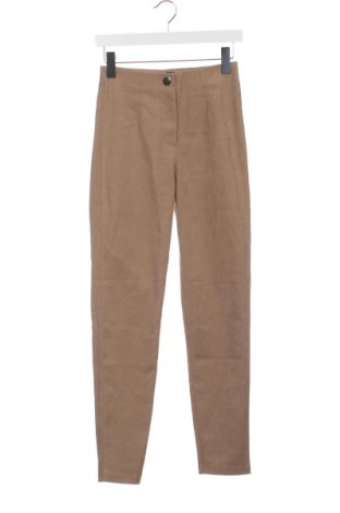 Дамски панталон Zara, Размер XS, Цвят Бежов, Цена 12,15 лв.