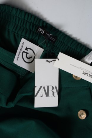 Pantaloni de femei Zara, Mărime L, Culoare Verde, Preț 158,16 Lei