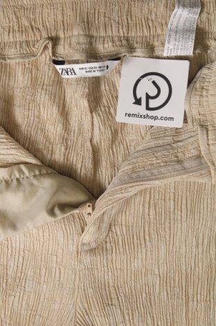 Дамски панталон Zara, Размер XS, Цвят Бежов, Цена 12,32 лв.
