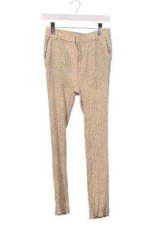 Дамски панталон Zara, Размер XS, Цвят Бежов, Цена 12,32 лв.