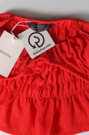 Γυναικείο αμάνικο μπλουζάκι Bershka, Μέγεθος XS, Χρώμα Κόκκινο, Τιμή 12,99 €