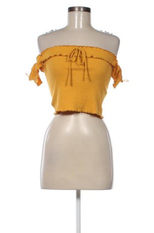 Γυναικείο αμάνικο μπλουζάκι Bershka, Μέγεθος M, Χρώμα Κίτρινο, Τιμή 4,20 €