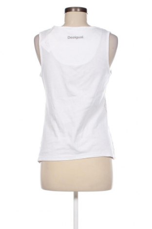 Damska koszulka na ramiączkach Desigual, Rozmiar L, Kolor Biały, Cena 62,07 zł