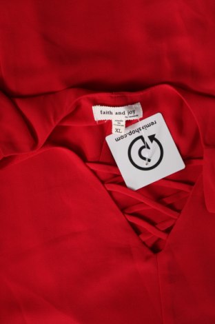 Γυναικείο αμάνικο μπλουζάκι Faith and Joy, Μέγεθος XL, Χρώμα Κόκκινο, Τιμή 6,62 €