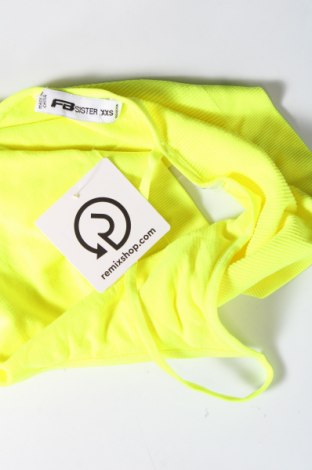 Γυναικείο αμάνικο μπλουζάκι Fb Sister, Μέγεθος XXS, Χρώμα Κίτρινο, Τιμή 8,04 €
