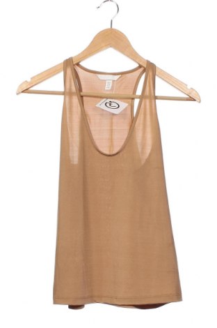 Γυναικείο αμάνικο μπλουζάκι H&M, Μέγεθος XS, Χρώμα Καφέ, Τιμή 1,60 €