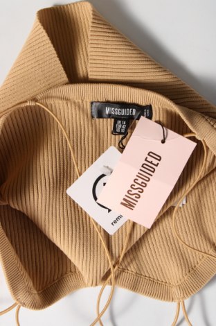 Γυναικείο αμάνικο μπλουζάκι Missguided, Μέγεθος L, Χρώμα  Μπέζ, Τιμή 3,68 €