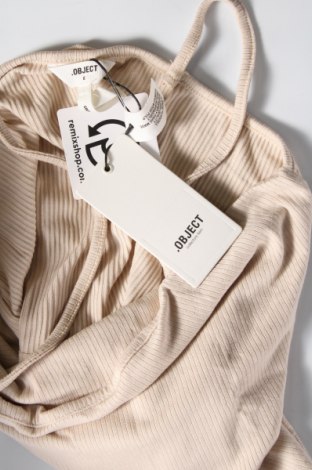 Γυναικείο αμάνικο μπλουζάκι Object, Μέγεθος L, Χρώμα  Μπέζ, Τιμή 2,40 €