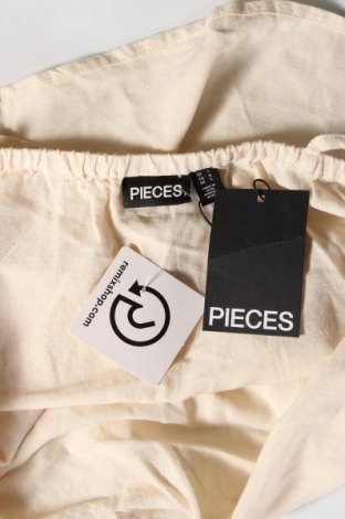 Γυναικείο αμάνικο μπλουζάκι Pieces, Μέγεθος L, Χρώμα  Μπέζ, Τιμή 5,11 €