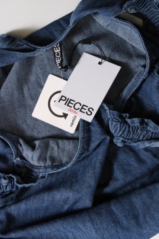 Γυναικείο αμάνικο μπλουζάκι Pieces, Μέγεθος XS, Χρώμα Μπλέ, Τιμή 2,56 €