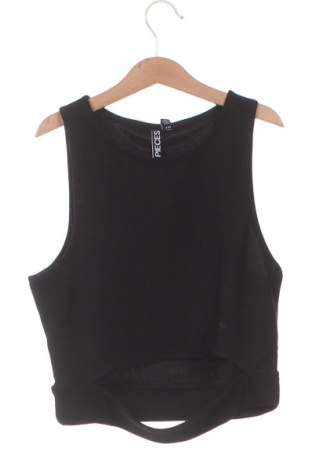 Γυναικείο αμάνικο μπλουζάκι Pieces, Μέγεθος M, Χρώμα Μαύρο, Τιμή 2,40 €