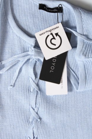 Γυναικείο αμάνικο μπλουζάκι Trendyol, Μέγεθος L, Χρώμα Μπλέ, Τιμή 4,95 €