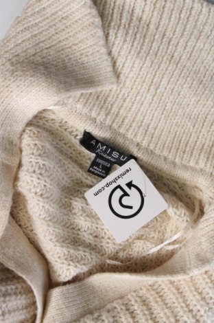 Γυναικείο πουλόβερ Amisu, Μέγεθος L, Χρώμα  Μπέζ, Τιμή 9,14 €