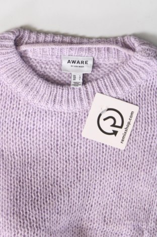 Дамски пуловер Aware by Vero Moda, Размер L, Цвят Лилав, Цена 8,91 лв.
