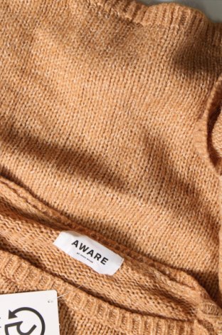 Damski sweter Aware by Vero Moda, Rozmiar L, Kolor Brązowy, Cena 43,18 zł