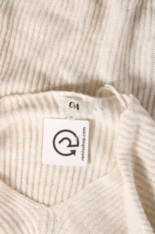 Pulover de femei C&A, Mărime M, Culoare Ecru, Preț 28,62 Lei
