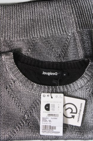 Дамски пуловер Desigual, Размер M, Цвят Сребрист, Цена 71,40 лв.