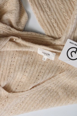 Дамски пуловер Grace & Mila, Размер L, Цвят Бежов, Цена 12,30 лв.