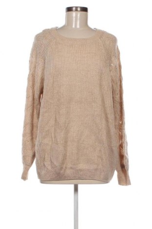 Γυναικείο πουλόβερ Jean Pascale, Μέγεθος L, Χρώμα  Μπέζ, Τιμή 8,97 €