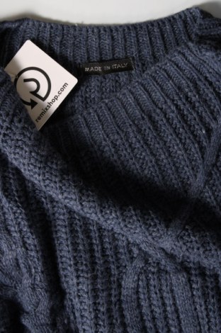Damski sweter Made In Italy, Rozmiar L, Kolor Niebieski, Cena 46,38 zł